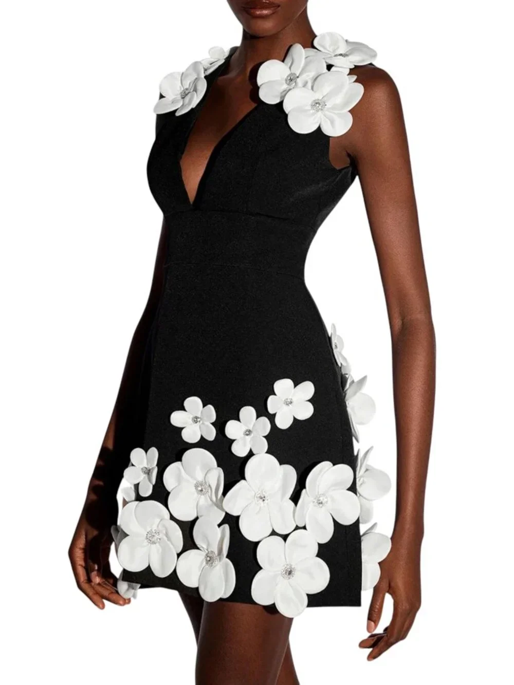 BRONX AND BRONCO  Estelle mini dress with floral embellishments Size S - Picture 11 of 12